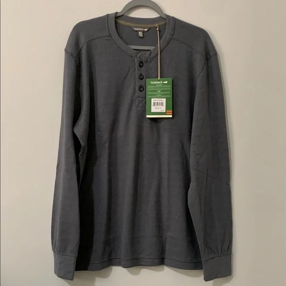 NWT Toad&Co Men's XL Gray Long Sleeve Shirt - Picture 1 of 10